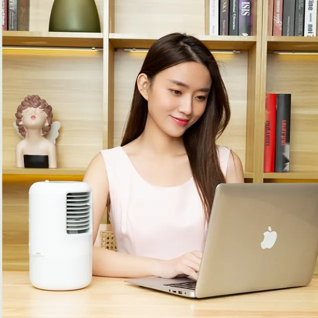 Novo ventilador de ar condicionado portátil para casa, mini refrigerador de segunda geração, micro usb, compatível com celular e desktop