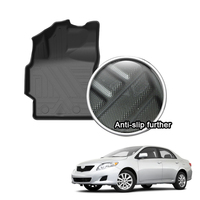 Muchkey-alfombrilla de pie completamente envolvente para Toyota Corolla, 2007, 2008, 2009, 2010, 2011, 2012, 2013, impermeable, TPE, accesorios para coche
