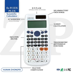 Calculatrice scientifique Fx-991ES PLUS blanche avec PCB SKD, 417 fonctions, <span class=keywords><strong>calcul</strong></span> <span class=keywords><strong>matriciel</strong></span> naturel, <span class=keywords><strong>calcul</strong></span> vectoriel, résolution d'équations, double alimentation - Product Image 2