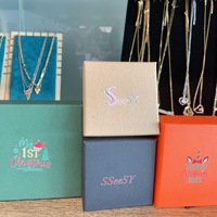 SSeeSY Faible MOQ Logo Personnalisé Boucle d'Oreille Bracelet Collier Bague Boîtes Cadeau Carton Kraft Emballage Bijoux