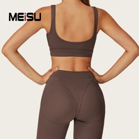 Bra Olahraga Yoga Plus Size Bernapas dengan Logo Custom, Kerah U, Jahitan 3D, Spandex/Nylon, untuk Fitness, Lari, dan Workout Wanita