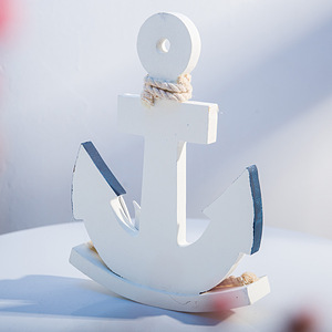 Termómetro de Madera Estilo Mediterráneo con Forma de Ancla, Decoración de Pared para el Hogar, Material de Pino, Forma Irregular, Pieza Única - Product Image 3