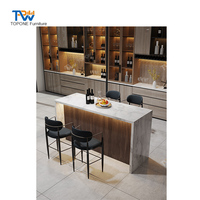 Table de bar miniature en marbre de design moderne pour la maison, meubles de maison