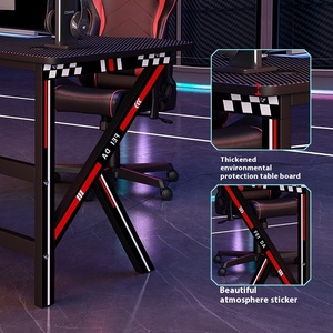 Mesa de juego ajustable ergonómica, Metal duradero, diseño moderno de lujo, portavasos de madera, altura ajustable, uso de oficina, melamina - Product Image 3