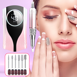 Portable Electric Nail <b>Drill</b> Pen Shape LED Display 40000RPM 6 <b>Bits</b> Rechargeable Nail Polisher Manicure Pedicure - Product Image 2