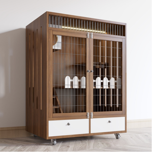 <span class=keywords><strong>Jaula</strong></span> grande para gatos de dos pisos, gabinete de hierro sólido de espacio libre para el hogar, bandeja de Villa, botón a presión, bandeja de plástico fácil de usar, embalaje - Product Image 2