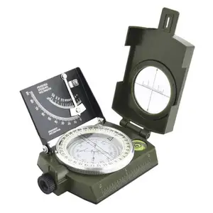 Nieuwe Multi-Functionele Amerikaanse Outdoor Kompas Schaal Level Meter Verticale Wijzerplaat Helling Meter Lichtgevende Kompas