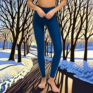 Leggings d'hiver sans couture pour femmes, décontractés, respirants, à taille haute, doublés polaire, en Spandex/Polyester de haute qualité, longueur midi, vente en gros - Product Image 2