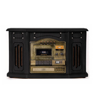 Ancel — d'enregistrement Audio en bois, gramophone classique, MP3 CD, cassette nostalgique, centre de musique, vinyle, lecteur à plateau