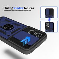 Étui de téléphone portable avec support d'anneau coulissant de style fenêtre pour OPPO A6 Pro 4G 5G F31 5G, protection de l'appareil photo, coque arrière antichoc