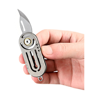 Mini couteau de poche pliant portable de haute qualité avec lame en acier inoxydable 3Cr13 et poignée en titane pour une utilisation en extérieur