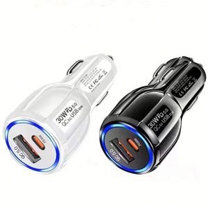 Chargeur de voiture 60W A+C QC5.0 à charge rapide, chargeur de voiture USB Type C PD, allume-cigare de voiture - Product Image 1