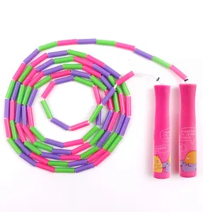 Cartoon Pattern Jump Rope For Kids Pink Beads Jump Rope For Kids Hot Sale Jump Rope