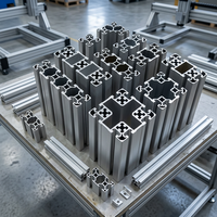 Profil d'extrusion en aluminium anodisé à rainures en T pour assemblage structurel de cadre industriel