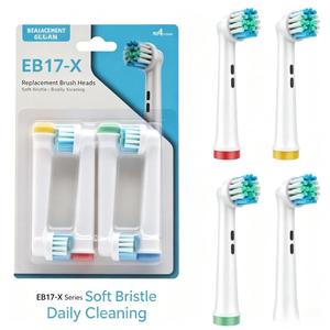 Lot de 4 têtes de brosse de rechange pour brosse à dents électrique, en stock - Product Image 1