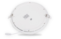 Panneau lumineux LED encastrable carré ou rond, boîtier en aluminium, design fin, 12/18/24W