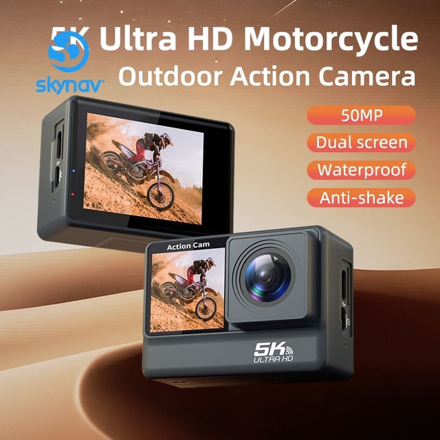 Goobsafe F308AAT-R Action Camera 5K 50MP Dual Touch Screen IMX386 CMOS Gyro Anti Shake 30M Waterproof WiFi MicroSD Wholesale