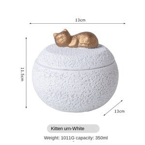 Caja conmemorativa funeraria de cerámica para mascotas, almacenamiento de cremación transfronterizo para el cuidado posterior para gatos y perros, suministros para mascotas - Product Image 6