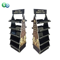 Présentoir de chaussettes personnalisé pour magasin de détail présentoir en carton pour jouets super marché présentoir en carton POP Noël