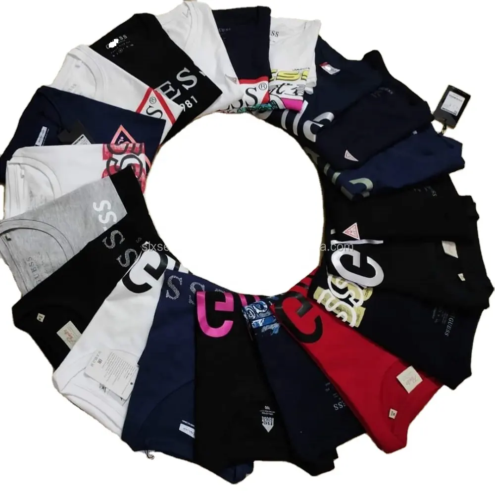 T-shirt Surplus фирменные Stock Apparel Leftover Overruns Stock Lots от Bangladesh/лето-2022 фирменные В НАЛИЧИИ Мужская футболка