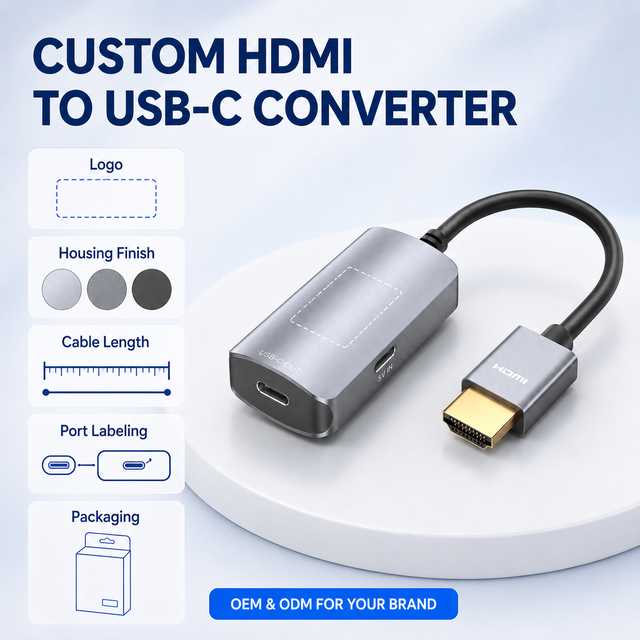 ULT-unite OEM HDMI to Type-c Adapter Cable 4K 60Hz HDMI to USB C Converter Plug and Play