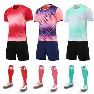 เสื้อเจอร์ซีย์ทีมฟุตบอลเสื้อยืดแห้งเร็วผ้าโพลีเอสเตอร์100% พิมพ์ลายถ่ายเทความร้อน - Product Image 1