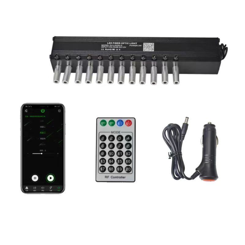 Kingshowstar 9W Shooting Star LED Fiber Optic Light Kit for Car Ceiling Game Room Sensory Room