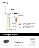 Boîtier décodeur XTRONS ACFOBVD01 à fibre optique MOST150 pour Volkswagen 2015-2020 avec système audio Dynaudio