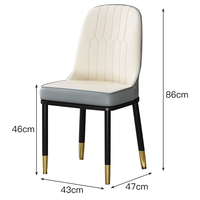Nordique Maroc Chaises De Salle À Manger Moderne Lumière De Luxe En Métal Salon Chaises Dressing Tabouret Haute Élastique Éponge Meubles De Maison
