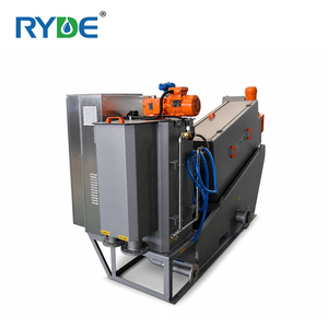 Presse à vis multi-disques pour la déshydratation des boues avec moteur et boîte de vitesses pour les stations d'épuration des eaux usées - Product Image 2