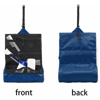 Trousse de Toilette Suspendue de Voyage, Organisateur de Kit de Lavage à 3 Compartiments en Maille Ripstop, Portable pour Maquillage, Douche, Cosmétiques, Salle de Bain, Camping avec Crochet
