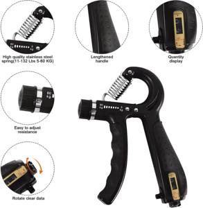 運動指前腕筋肉トレーニング調整可能なカウントハンドグリップ - Product Image 6