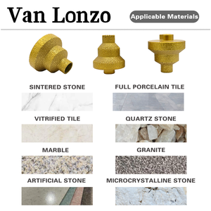 Foret diamanté brasé sous vide Van <span class=keywords><strong>Lanzo</strong></span> M14 à bord dentelé pour le perçage et le chanfreinage des carreaux, du marbre et des dalles de roche - Product Image 5