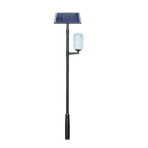 Farola de Jardín Solar LED Blanco Cálido IP66, Poste de Metal con Pantalla de Vidrio y Sensor de Movimiento, Garantía de 10 Años, 5000 Lúmenes - Product Image 1