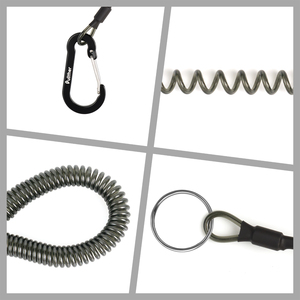 Pullther 26.5cm 伸縮式 紛失防止 フィッシング 安全ツール TPU製 釣り用 コイル ストラップ - Product Image 4
