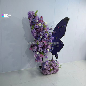 Arrangement de roses artificielles violettes de haute qualité, fait à la main, en forme de papillon, pour arche de mariage, doux pour la Saint-Valentin - Product Image 5