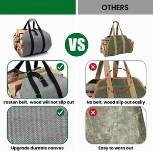 Meilleures ventes : Sac de transport de bûches en toile imperméable robuste et personnalisé pour l'intérieur avec poignées - Product Image 4