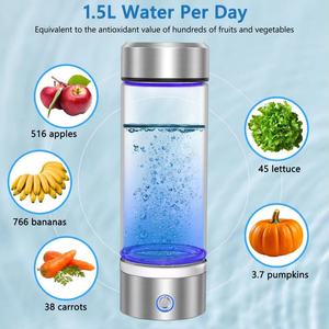 Générateur d'eau hydrogénée portable haut de gamme, rechargeable par USB, arrêt automatique, UV bleu, acier inoxydable, pour camping-car et usage domestique - Product Image 6