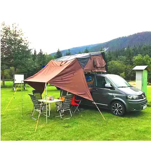 2022 Roof top tent 4x4 overland hard shell 4 man roof top tent with extension awning