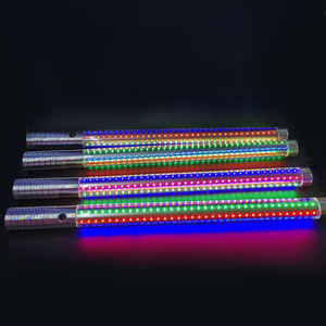 高品質80cm充電式シルバーRGB LEDストロボバトンロングダンシングフラッシングスティックナイトバーボトルパーティーデコレーション - Product Image 4
