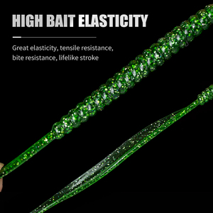 LUSHAZER 5pcs/bag Soft Fishing Lure 14cm Curl Tail Grub <strong>Worm</strong> Luminous Soft Plastic Bait for Bass Trout Walleye Pike Freshwater - Product Image 3