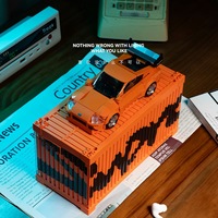 Set de Bloques de Construcción de Auto de Lujo con Caja de Exhibición, Kit de Ensamblaje de Modelo de Auto de Carreras, Juguete DIY, Escala 1:48, Regalo Coleccionable 8815