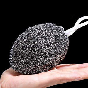 Stainless Steel Scouring Pad Round Heavy Duty For Kitchen Dishwashing Pot Cleaning - Product Image 4