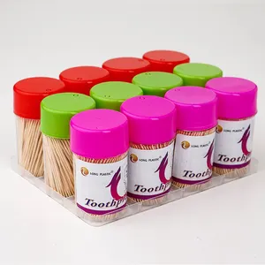 Özel renk kutusu bambu ev eşyaları diş sopa aromalı diş seçtikleri