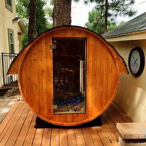 Sauna de Vapor con Aislamiento para <span class=keywords><strong>Terraza</strong></span>, <span class=keywords><strong>Estufa</strong></span> de Madera Sólida para 6 Personas, Control de Temperatura Inteligente Eléctrico - Product Image 4