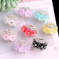 Perles en forme de rose à trou droit pour DIY : chaîne de téléphone portable, porte-clés, sac, stylo