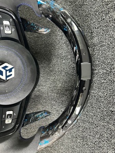 Volante de Fibra de Carbono Compatible con Audi TT R8 TTS TTRS S3 8P MK2 MK3 B8 A3 A4 A5 A6 S1 <span class=keywords><strong>S2</strong></span> S5 RS3 RS4 RS5 RS6 RS7 C6 2008-2012 - Product Image 6