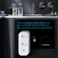 Filtre à eau à débit rapide de 600 GPD avec surveillance du TDS, filtre à sédiments PP, filtre à charbon actif granulaire de noix de coco, pompe à eau RO