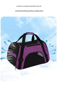 China 2025 nueva tendencia mejorada plegable transpirable Oxford malla avión aprobado portador de mascotas bandolera perros y gatos bolsa de transporte - Product Image 6