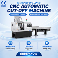 Mesin Bubut Otomatis CNC Tipe Swiss Berkinerja Tinggi Dual Spindle SM385 Flat Bed Horizontal Medium Duty Sliding Headstock FANUC CNC
